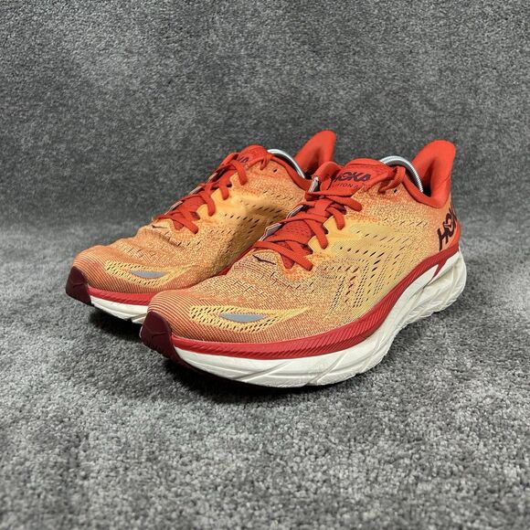 Hoka One One Clifton 8 1119393 FBOR Mens Size 11 Orange Running Shoes No Insoles - Picture 5 of 13